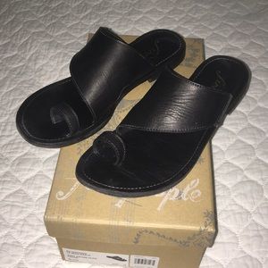 Free People Sant Antoni Slide Loose Black 39 9